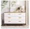 White Wide Drawer Dresser with Drawers, Wood Storage Organizer, Contemporary Drawer Chest for Nursery, Living Room, Hall, and Children's Bedroom